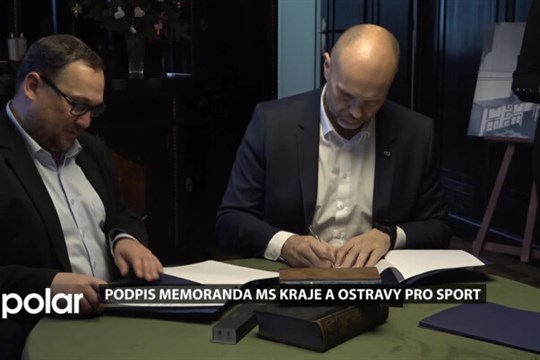 Podpis memoranda MS kraje a Ostravy pro sport