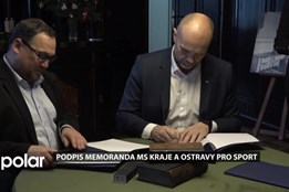 Podpis tří memorand MS kraje a Ostravy stvrdil sportovní spolupráci