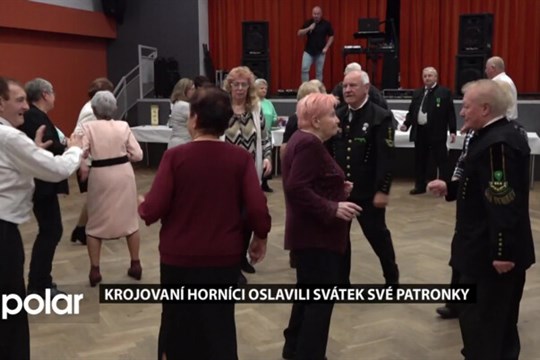 Krojovaní horníci oslavili svátek své patronky tradiční zábavou