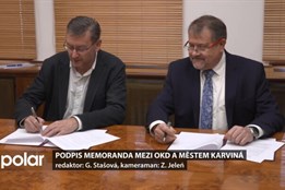 Zástupci společnosti OKD a města Karviná podepsali memorandum o nadcházející spolupráci