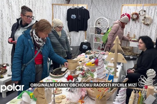 Radost v Opavě rozdává vánoční atmosféru. Ručně vyrobené dárky a dekorace jdou na dračku