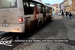Jízdní řád městských autobusů se moc nemění, zato názvy zastávek ano