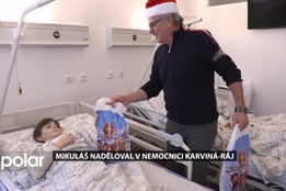Mikuláš naděloval i v Nemocnici Karviná - Ráj, kde navštívil hned dvě oddělení a dětskou skupinu
