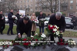 Pietní akt uctil oběti střelby ve FNO. Při tragédii před 6 lety zemřelo 7 lidí