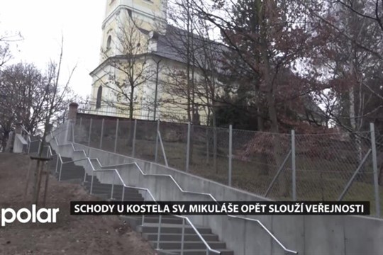 Schody u kostela sv. Mikuláše opět slouží veřejnosti. Opravy si vyžádaly téměř 5 mil. Kč