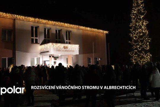 Rozsvícení vánočního stromu v Albrechticích