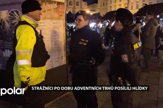 Strážníci po dobu adventních trhů posílili hlídky