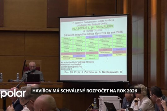 Havířov má schválený rozpočet na rok 2026