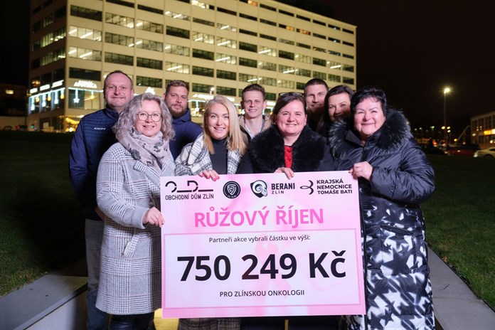 Růžový říjen letos pro zlínskou onkologii vynesl rekordní částku