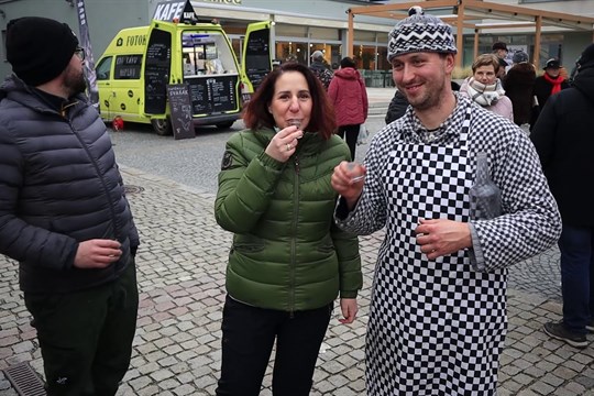 O třetí adventní neděli lákala v Kyjově především zabíjačka