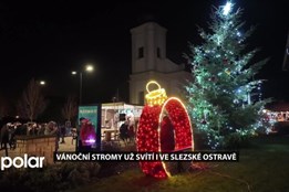 Vánoční stromy už svítí i ve Slezské Ostravě, doplnila je i nová výzdoba