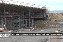Na obchvatu Bruntálu probíhají práce i v zimním období