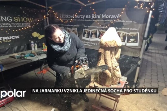 Na jarmarku vznikla jedinečná socha pro Studénku