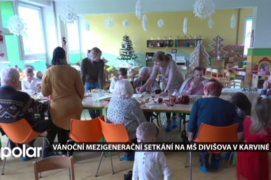 Vánoční mezigenerační setkání na MŠ Divišova potěšilo všechny děti i seniory a propojilo je