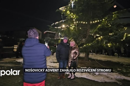 Nošovický advent zahájilo rozsvícení stromu a kulturní program za Radegastovým šenkem