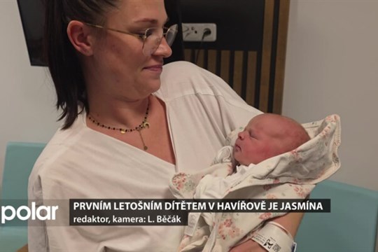 Jako první dítě roku 2026 se v Havířově narodila Jasmínka