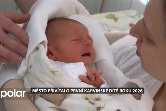 Zástupci města Karviná přišli přivítat první karvinské dítě roku 2026