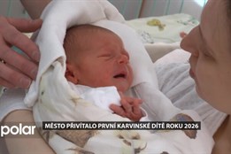Zástupci města Karviná přišli přivítat první karvinské dítě roku 2026