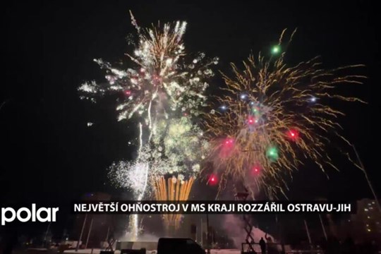 Obyvatelé Ostravy-Jihu přivítali Nový rok největším ohňostrojem v MS kraji