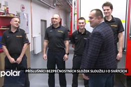 Příslušníci bezpečnostních složek měli poslední den v roce návštěvu