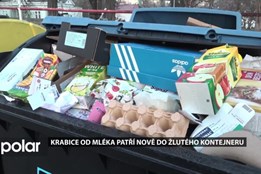 Krabice od mléka nebo džusu patří nově do žlutého kontejneru