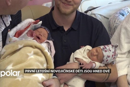 První letošní novojičínské děti jsou hned dvě. Pro rodiče jsou to už druhá dvojčata