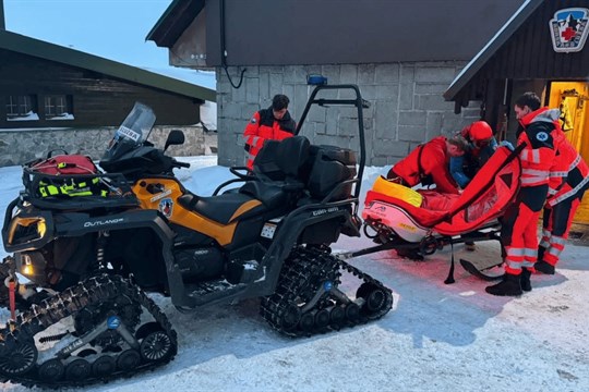 Náročné odpoledne Horské služby na Červenohorském sedle