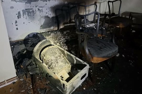 Požár bytu s explozí v Olomouci