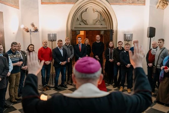 Arcibiskup požehnal Olomouci a obyvatelům