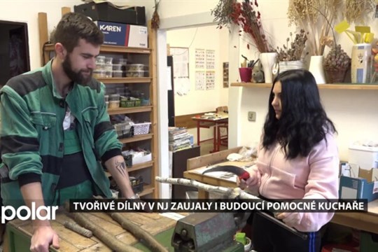 Tvořivé dílny novojičínské školy zaujaly i budoucí pomocné kuchaře