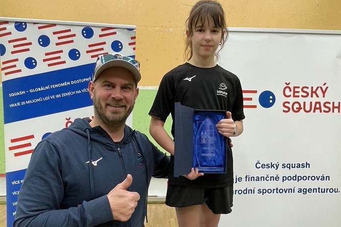 Squashistka Uherského Hradiště Mia Berková ovládla mezinárodní Czech Junior Open 2026
