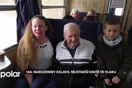 104. narozeniny oslavil nejstarší havíř v Česku ve vlaku