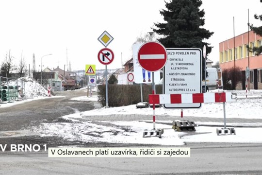 V Oslavanech platí uzavírka, řidiči si zajedou