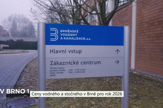 Ceny vodného a stočného v Brně pro rok 2026