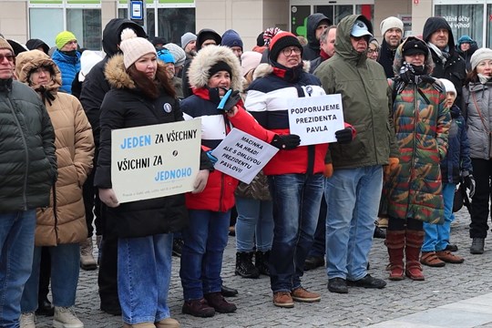 Pět set lidí manifestovalo na podporu prezidenta v Kyjově