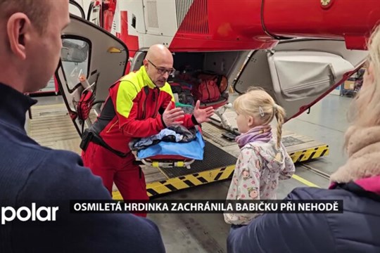 Osmiletá Štěpánka zachránila babičku při dopravní nehodě, dočkala se ocenění
