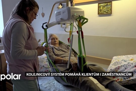 Nový kolejnicový systém usnadní v Domově pro seniory v Antošovicích péči o klienty s omezenou pohyblivostí