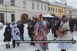 Jablunkovští si užili masopust a hasiči mají nové zásahové auto