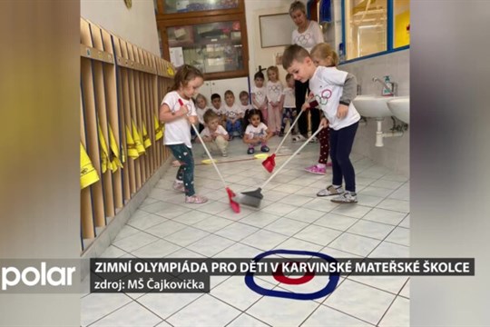 Sportovní disciplíny i medaile. Karvinská školka připravila pro děti Zimní olympiádu