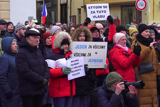 Prezidenta Pavla podpořily v Uherském Hradišti stovky lidí