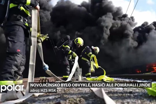 Novojičínsko bylo obvyklé, hasiči ale pomáhali i jinde