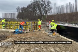 Stavba jižního obchvatu Opavy běží přesně rok. Téměř dva a půl kilometru dlouhý úsek se má otevřít v listopadu