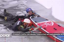 Studenti se cvičili v záchraně tonoucího na Karvinském moři