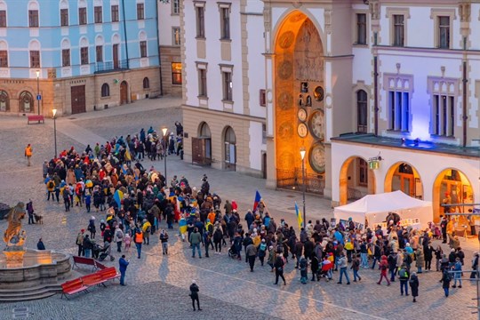 Olomoučané mohou pochodem vyjádřit podporu Ukrajině