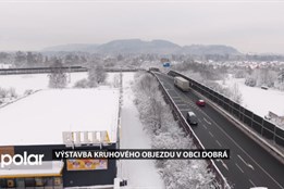 Nový kruhový objezd v obci Dobrá nahradí vytíženou křižovatku.