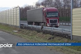 Na několika místech musí ŘSD opravit protihlukové stěny poškozené při haváriích