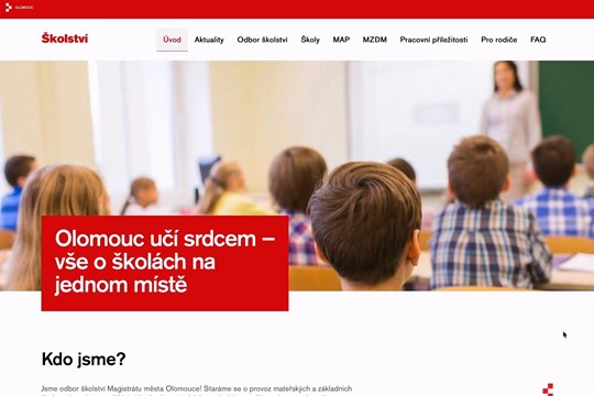 Nový web přehledně představuje školství v Olomouci