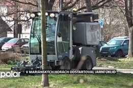 V Mariánských Horách začal jarní úklid, technický úsek posílil vlastní kapacity