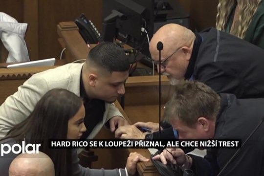 Hard Rico se k loupeži přiznal ale chce nižší trest. Hrozí mu 7 let vězení a milion korun