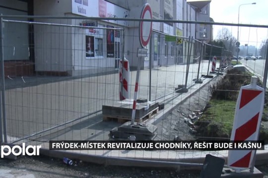 Revitalizace chodníků ve Frýdku-Místku pokračuje, v plánu je i kašna